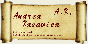 Andrea Kasavica vizit kartica